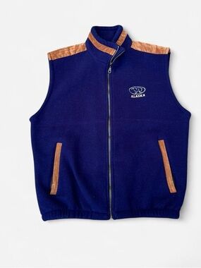 Men’s Teepee Navy Blue And Light Brown Vest